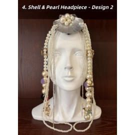 Handmade Ocean Mermaid Shell Pearl Tassel Headpiece (HP01)